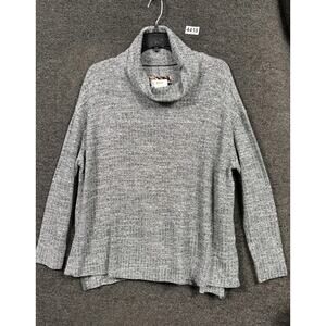 Maeve By Anthropologie Knitted Turtleneck Sweater Womens Size M Gray Long Sleeve